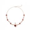 European and American one arrow pierces the heart, love dagger necklace combination temperament light luxury elegant flower collarbone chain woman