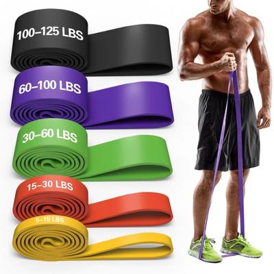 Fitnessbänder Set mit 4, Widerstandsband, Dehnungshilfe, Tragbares Training, Muskeltraining, Physiotherapie, Übungsbänder für das Training
