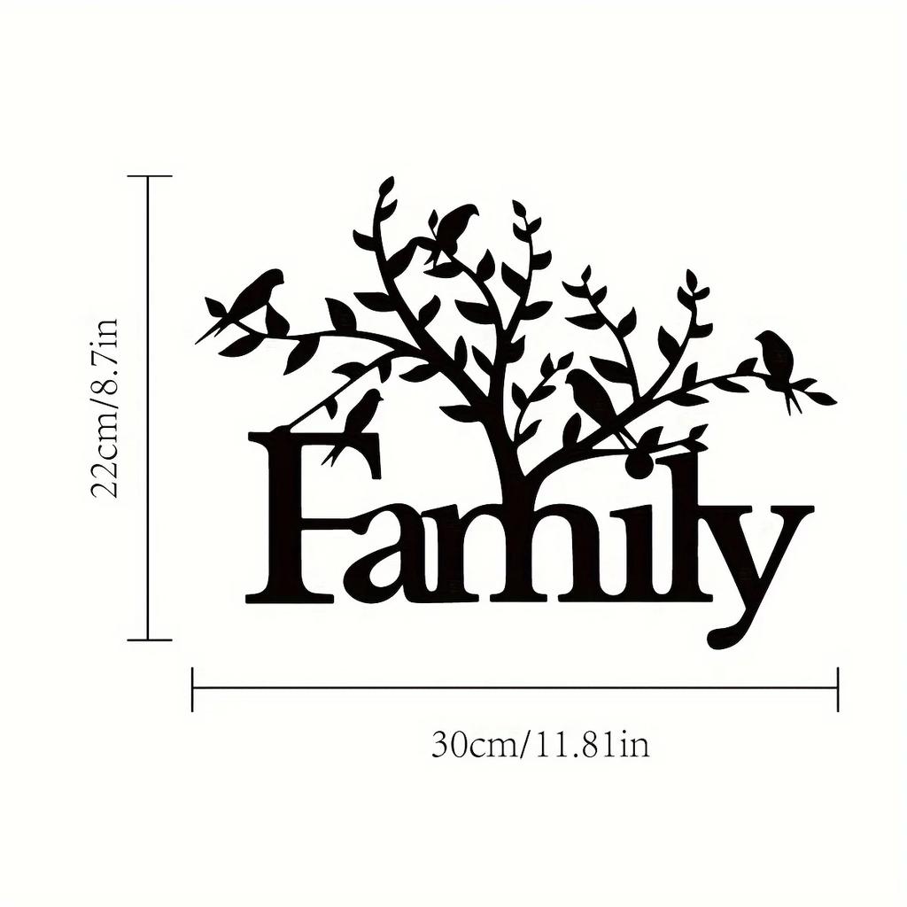 1 buc. Semn metalic pentru arborele genealogic - decor elegant de perete de familie, artă elegantă din metal pentru casă, semn de perete ideal pentru familie și cadou atent