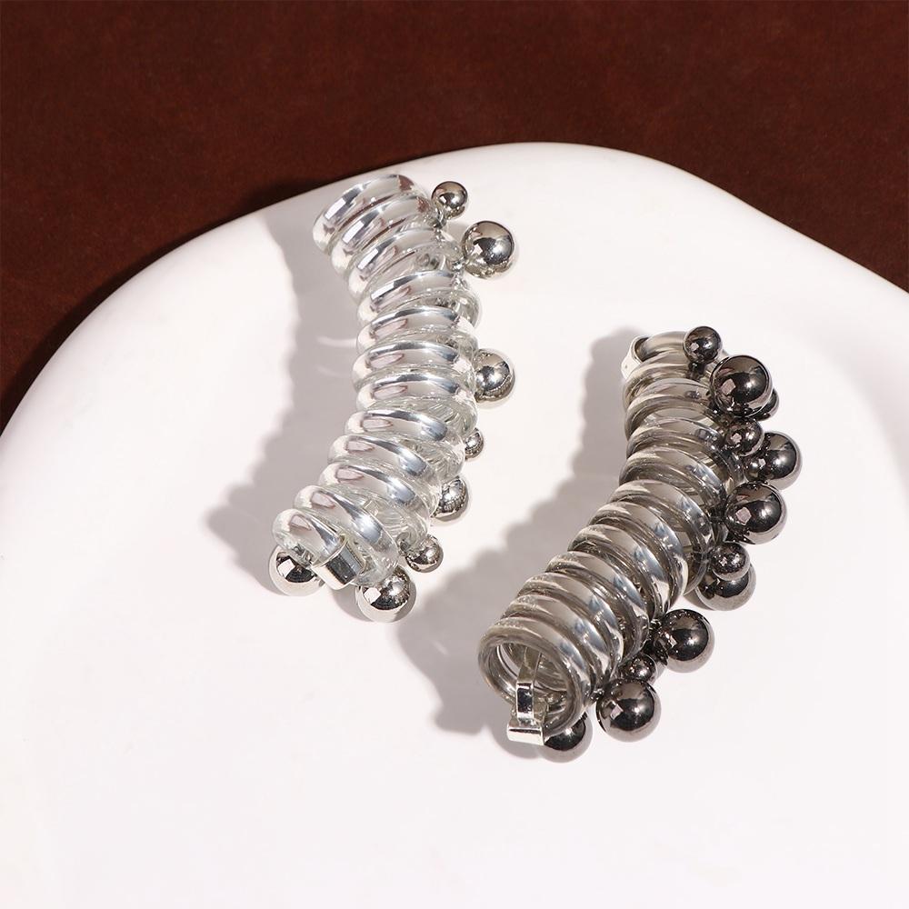 Straight Transparent Ponytail Holder Elastic Pearl Hair Ring  Female/Children