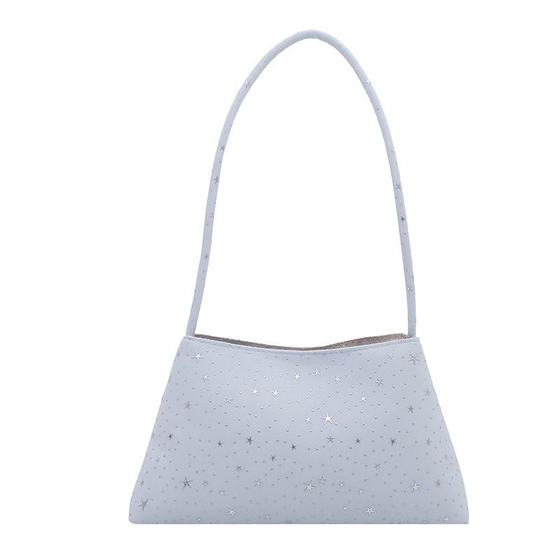 

Largecapacity underarm bag, spring new commuter bag, sparkling trendy portable shoulder bag синій