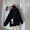 Women’s 2026 Korean Style Loose Hoodie – Long Sleeve, Versatile Round Neck Jacket for Spring/Autumn