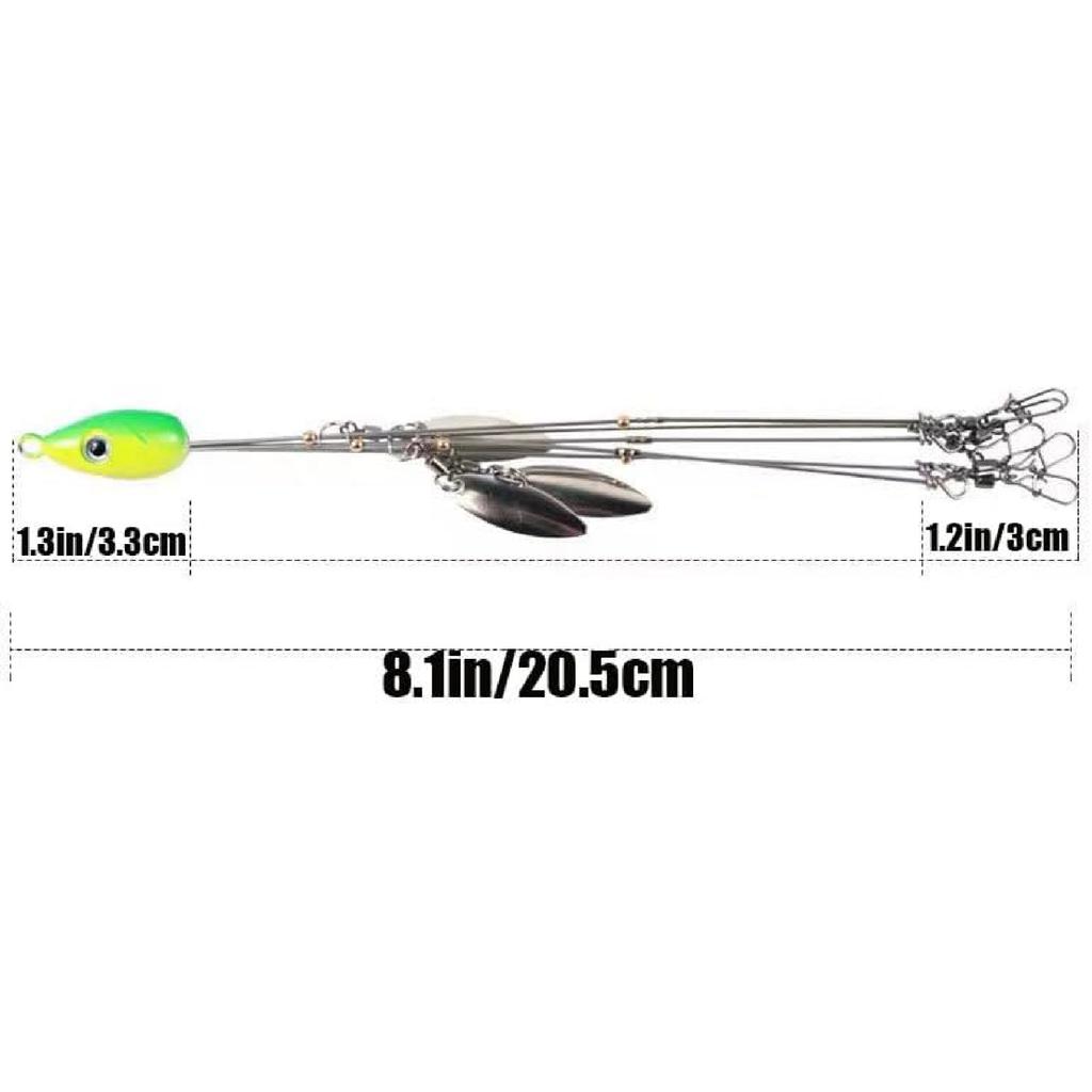 4Pack Premium18g 5 Arm Alabama Rig Head Umbrella Fishing Group Lures Bass Swimming Baits(Multicolor)