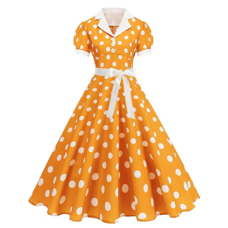QICED Fashion Summer Spring Short Sleeve V-Neck Casual Dresses