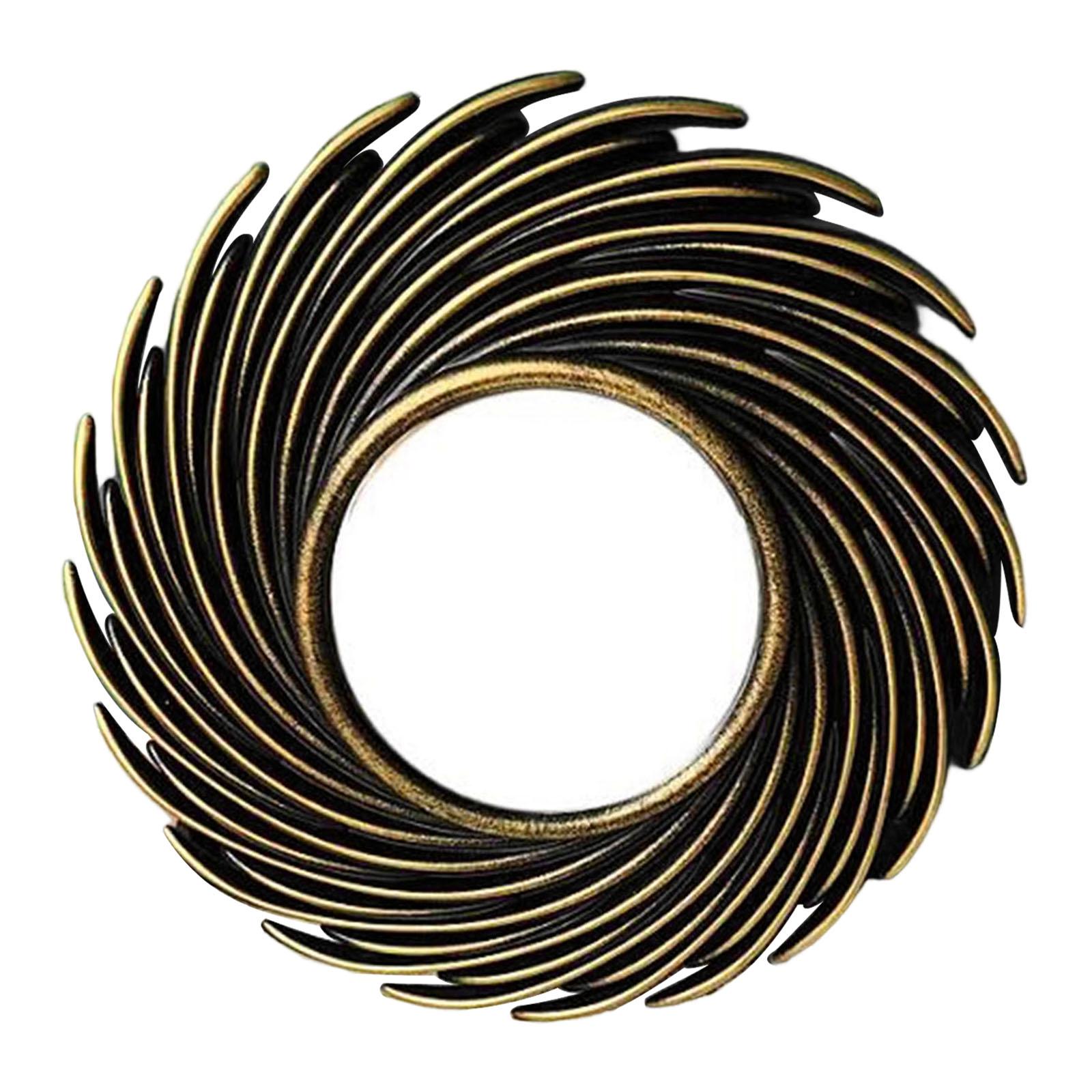 

Современное настенное зеркало Круглое зеркало для макияжа для украшения дома чёрный