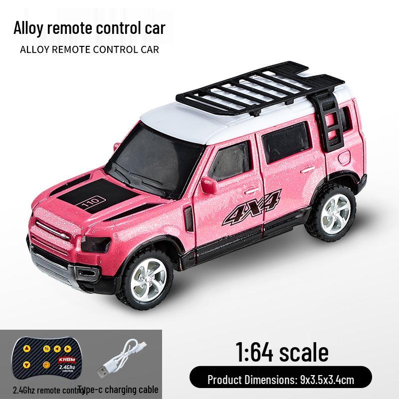 1:64 Mini Precision Alloy RC Off-Road Car with Trailer, Adjustable Speed, 2.4G Charging