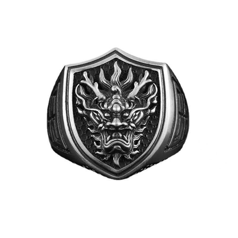 Retro Faucet Ring for Men, Fashionable Single Ring, Index Finger, Domineering Ring Opening, Adjustable