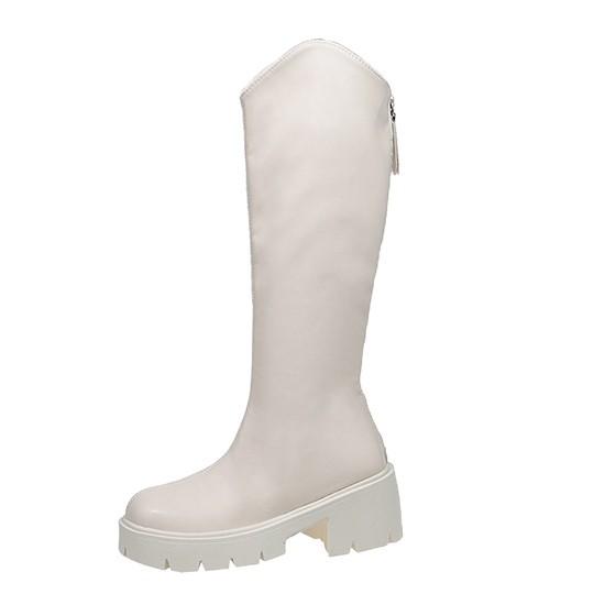 Boots Children's Small Height Medium Boots Winter 2025 New Single Boots Thick-soled Knight Boots