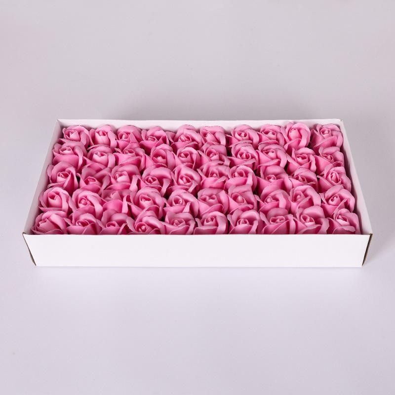 50Pcs/Box Soap Roses Romantic Wedding Valentine'S Day Diy Gift Home Decoration Party Flower Decor Supplies