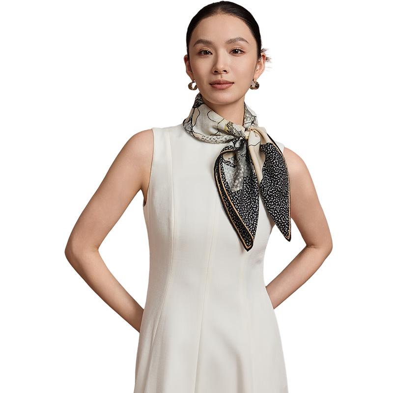 Elegant Silk Blend Square Scarf Gift Set