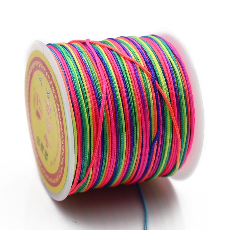 חוט ניילון 0.8 מ"מ חוט סיני קשר סיני חוט מקראמה צמיד שרשרת חוט שזור ל-DIY שרשרת שנדלה גדיל חרוזים יצירה