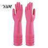 Latex Cleaning Gloves with Fleece Lined Dishwashing Gloves, Waterproof Natural Household Non Slip Kitchen Non-Slip Grip Long Cuff Warm for Laundry