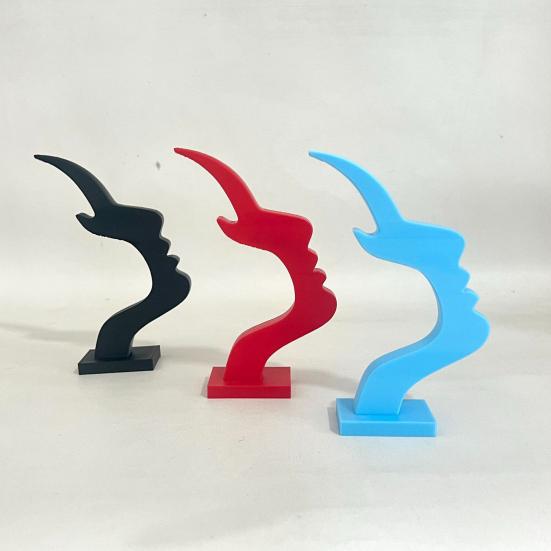 Minimalist Face Eyeglass Holder Desktop Human Side Face Eyeglass Stand Decorative Glasses Stand for Home Office Desk Bedroom Dresser
