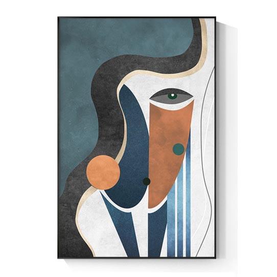 Moderní abstraktní obrazová malba Rozdělená tvář Geometrické plátno Obrazy plakátů Picasso Nástěnné obrazy pro obývací pokoj Home Decor
