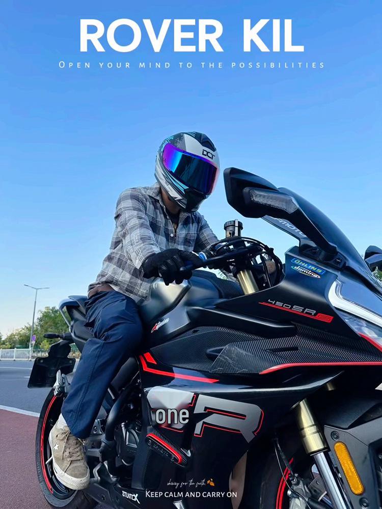 In-Stock Full-Face Double Lens Motorcycle Helmet - Retro Design for Men & Women, Ideal for Street Bikes & Scooters