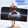 Colorado Avalanche Druck Strandtuch, Großes Weiches Schnelltrocknendes Handtuch für Strand Camping Schwimmen