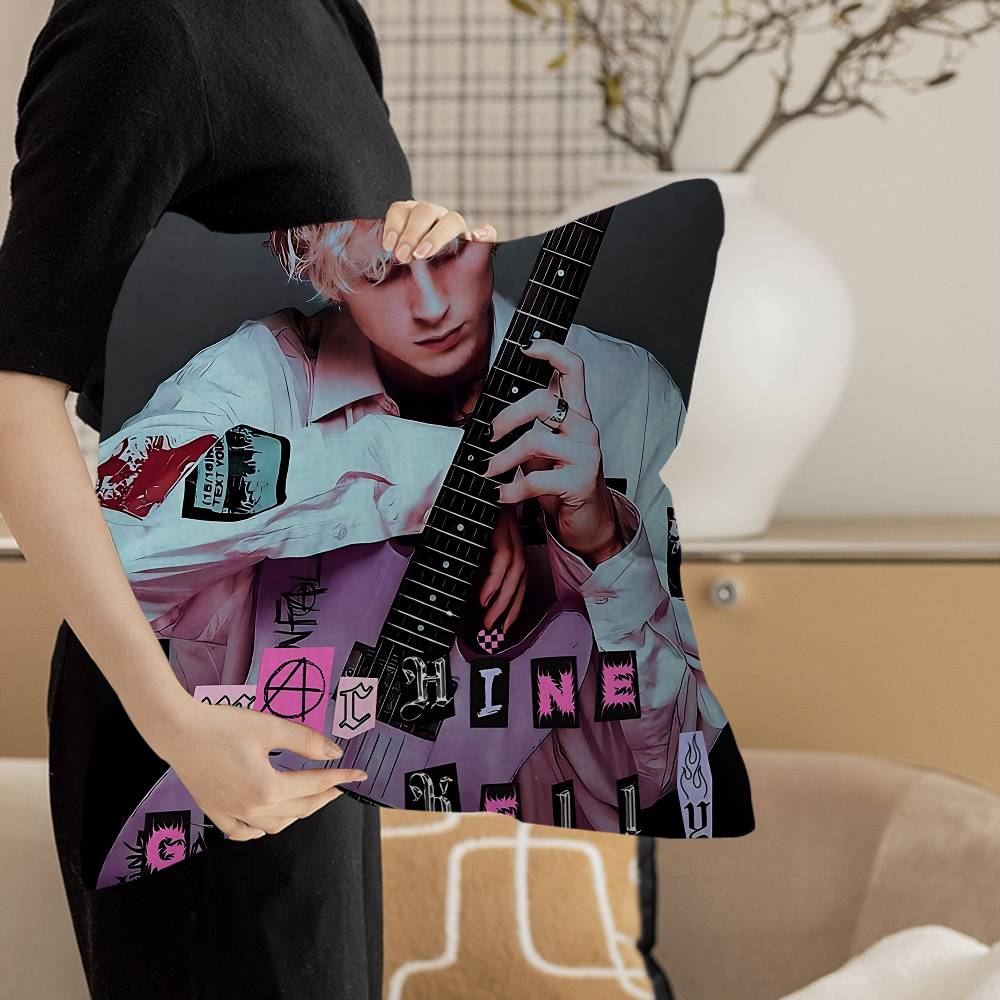 Mgk M-Machine Gun K-Kelly Rapper 45*45Cm Cushion Cover Pillow Cover Decor Pillowcase Home Pillowcase For Couch Pillow