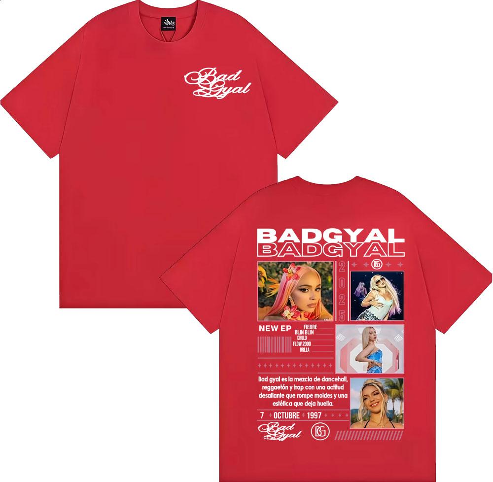 

Singer Bad Gyal Album Tour 2025 Merch Tshirt Unisex Womens Fashion Aesthetic Vintage T Shirts Cotton Casual Short Sleeve T Shirt S