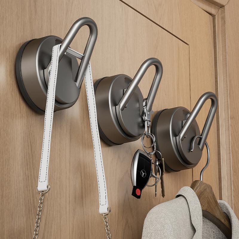 Suction Cup Hook Reusable Easy To Install Sturdy Vacuum Plastic Bracket Seamless Suction Cup Hook Suspension Detachable Bathroom