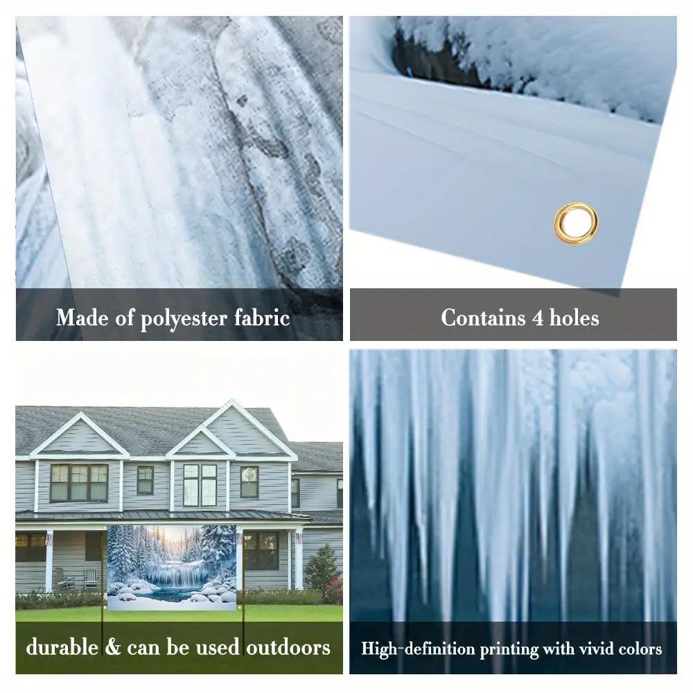 Baner Tło na Imprezę Zimowa Kraina Czarów Dekoracja Świąteczna Tło Zimowe Dekoracje na Studio Fotograficzne Fotobudkę Imprezę Świąteczną