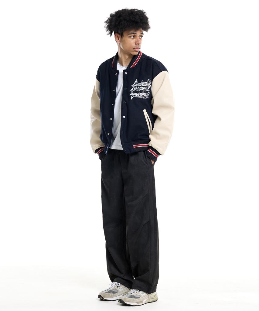 CREAM SODA LAB Natural Wash Wide String Pants Black