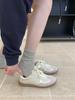 Fashion Silver Women's Casual Sneakers Designer Training Shoes Patchwork Lace-up Sneakers Leather Flat Women's Shoes Zapatillas De Muje
