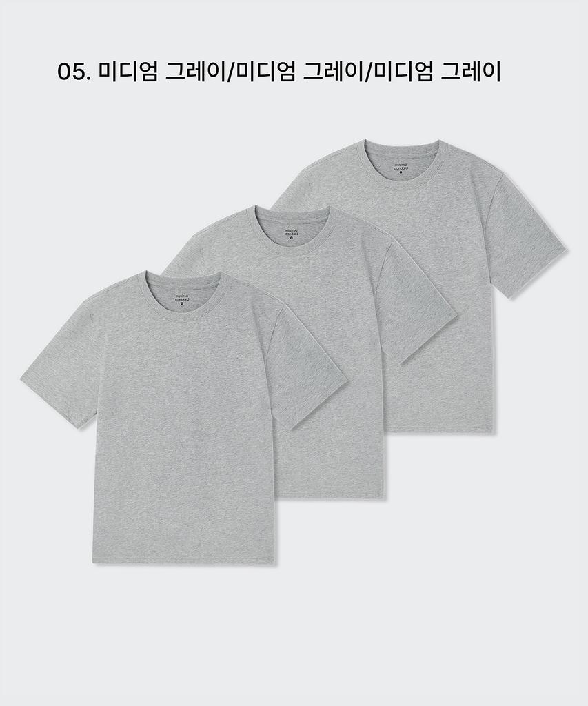 Musinsa Standard Essential Crew Neck T-Shirt 3-Pack (Type A)