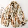 2026 Summer Fashion Banana Leaves Fringe Viscose Soft Scarf Cotton Shawls Women Perfect for Travel Casual Muslim Hijab 180*90Cm