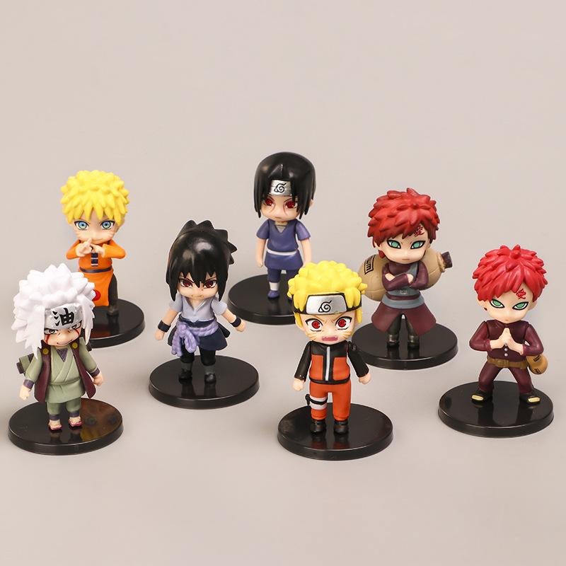 12Pcs/Set Anime Naruto Shippuden Hinata Sasuke Itachi Kakashi Gaara Figure Toys Q Version PVC Figurine Model Dolls Gifts