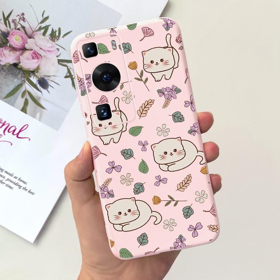 Für Huawei P60 Hülle Für Huawei P60 Pro Cover Mode Blume Weiches Silikon Handyhülle Für Huawei P60 Art Hülle P 60 P60Pro Fundas