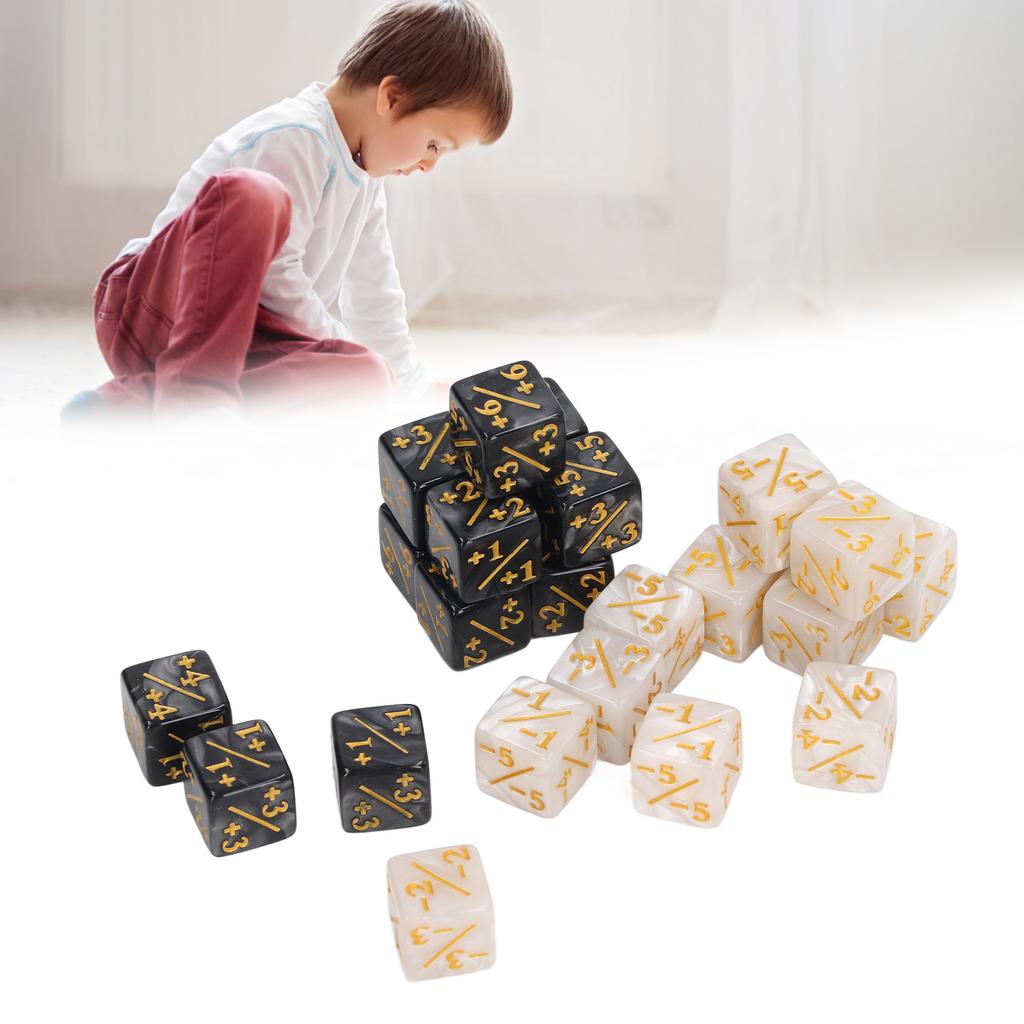 24 Pieces Dice Counters Acrylic Marble Creature Stats Clear Number Compatible Card Gaming Dice Counters