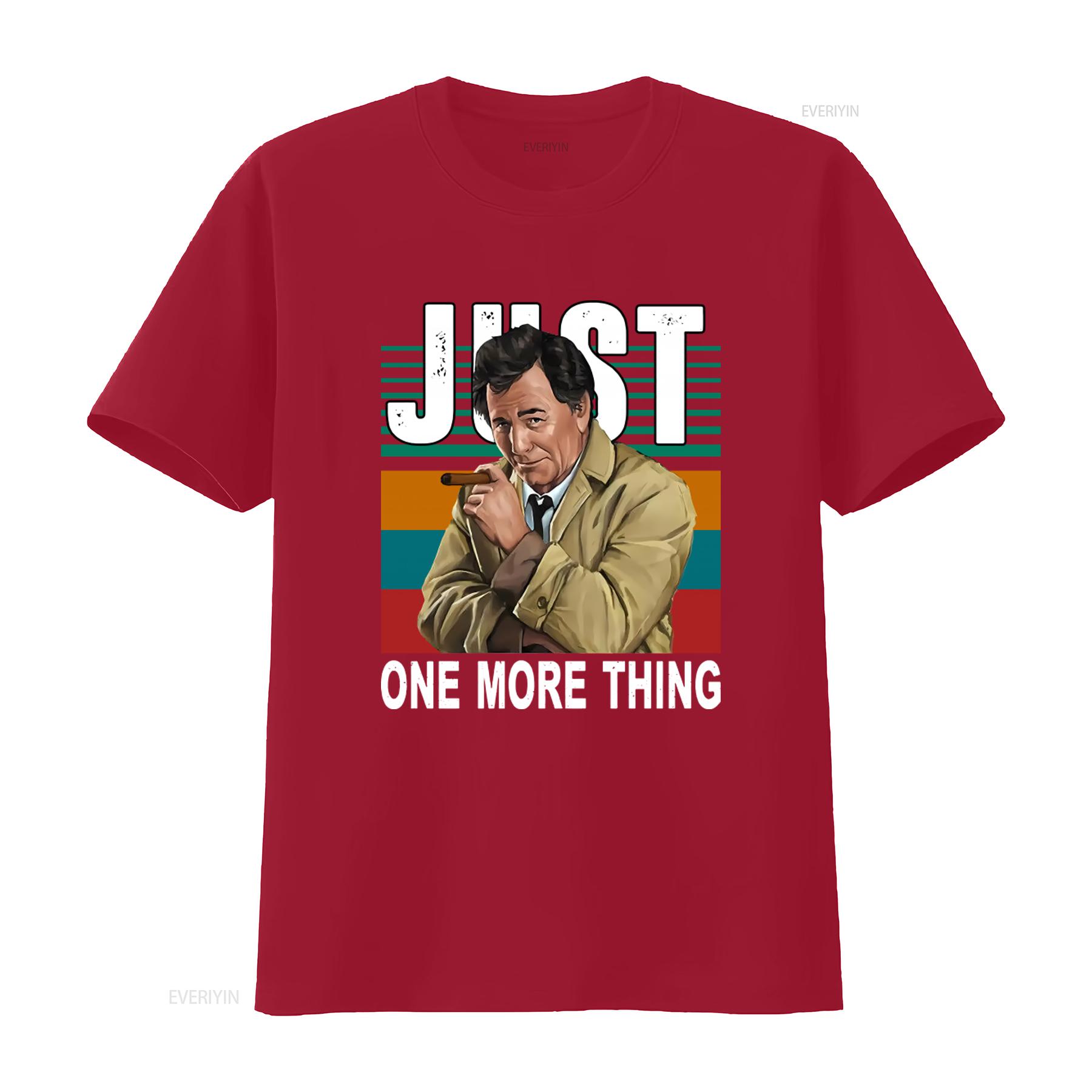 Columbo Just One More Thing Vintage T shirt TV Series Retro Style Detective Print vintage Washed graphic Breathable Stretched S