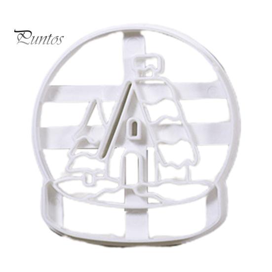 Snowman Shaped Cookie Mold Snowball Santa Claus Christmas Cutting Reusable Festive DIY Biscuit for Holiday Party Exquisite Workmanship