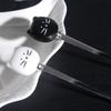 Cute Black/White Cat Stainless Steel Spoon Cartoon Lovely Coffee Milk Tea Ceramic Stir Spoon