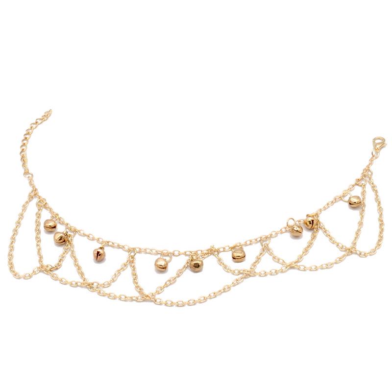 Bohemian Bell Anklet: Women's Summer Beach Wave Chain Tassel Jewelry