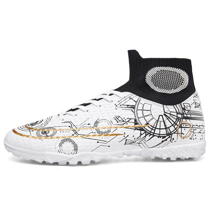 Broken long high-top football shoes, men's sports shoes, adult students, excellent price, grass training, foreign trade youth DingTalk