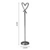 Heart-Shaped Stainless Steel Table Card Holder for Weddings, Restaurants, or Banquets.