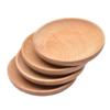 1pc Beech Wood Round Dinner Plate Western Food  Dessert Serving Tray Snack Fruit Dry  Organizer Holder Home Decor
