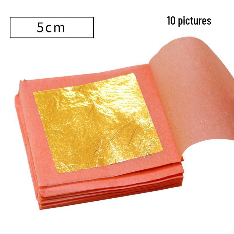 24K Gold Leaf Sheets for Decoration - 99% Pure, Ideal for Buddha Statue Gilding, Art Projects & Crafts - 10 Sheets