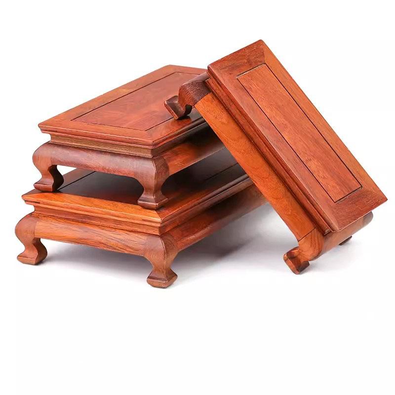 Solid Wood Base for Handicraft Display, Bonsai Bracket, Buddha Statue, Flower Pot, Natural Stone