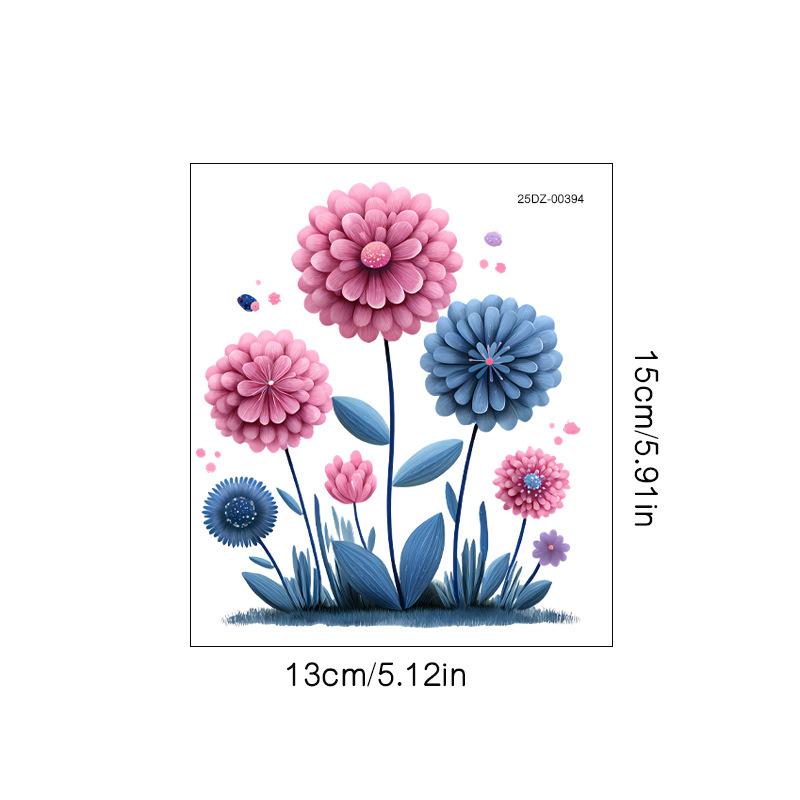 Self-adhesive Hydrangea Flower Plant Switch Stickers for Bedroom Living Room Socket Wall Decor