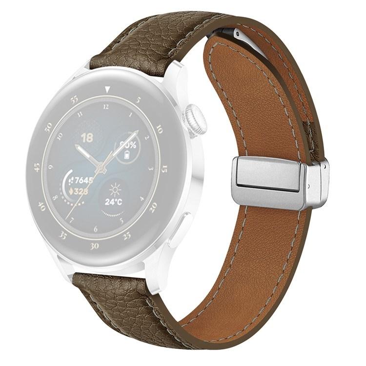 For Samsung Galaxy Watch3 45mm Huawei Watch GT 4 46mm Leather Strap 22mm Magnetic Watch Band