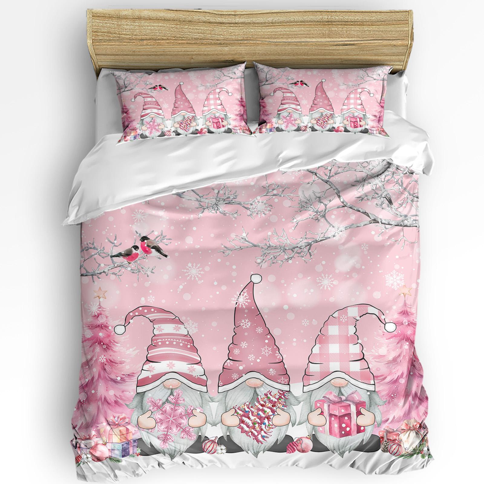 

Comforter Christmas Poinsettia Ball Fir Leaves Snowman 3Pcs Bedding Set For Double Bed Home Textile Comforter (quilt)-EU Single(135*200cm)3pcs