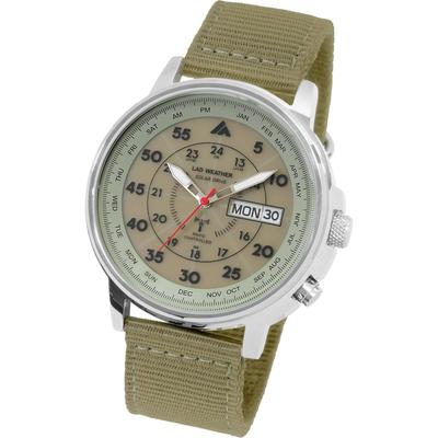 100m Water Model Lad017 [LADWEWEAR] Radio-controlled Solar-powered Men's Watch, Resistant, (beige)
