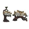 Couple Owl Decorative Statue Sculpture Water Transfer Owl Perching On Branch Desktop Resins Ornament for Animal Lover