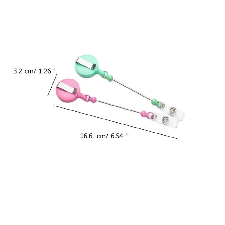 Portable Keychain with Retractable Beaded String Personalized Keyring Accessory