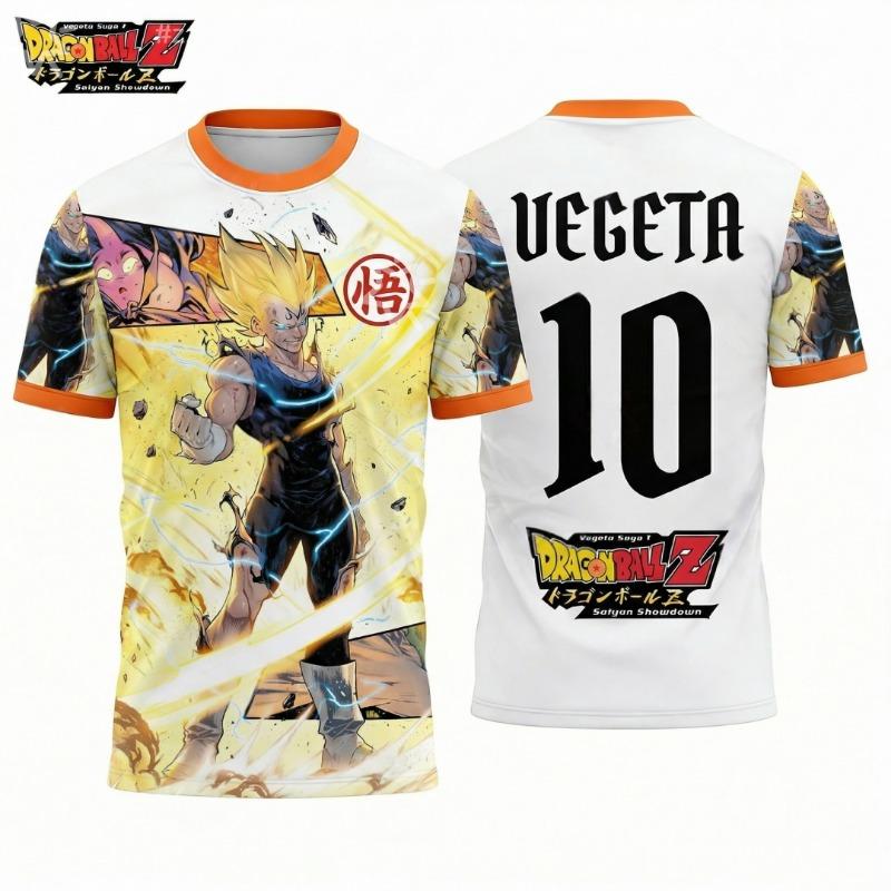 2026 Summer Dragon Ball Retro Fitness T-shirt Men s Oversized 3D Printed Short-sleeved S