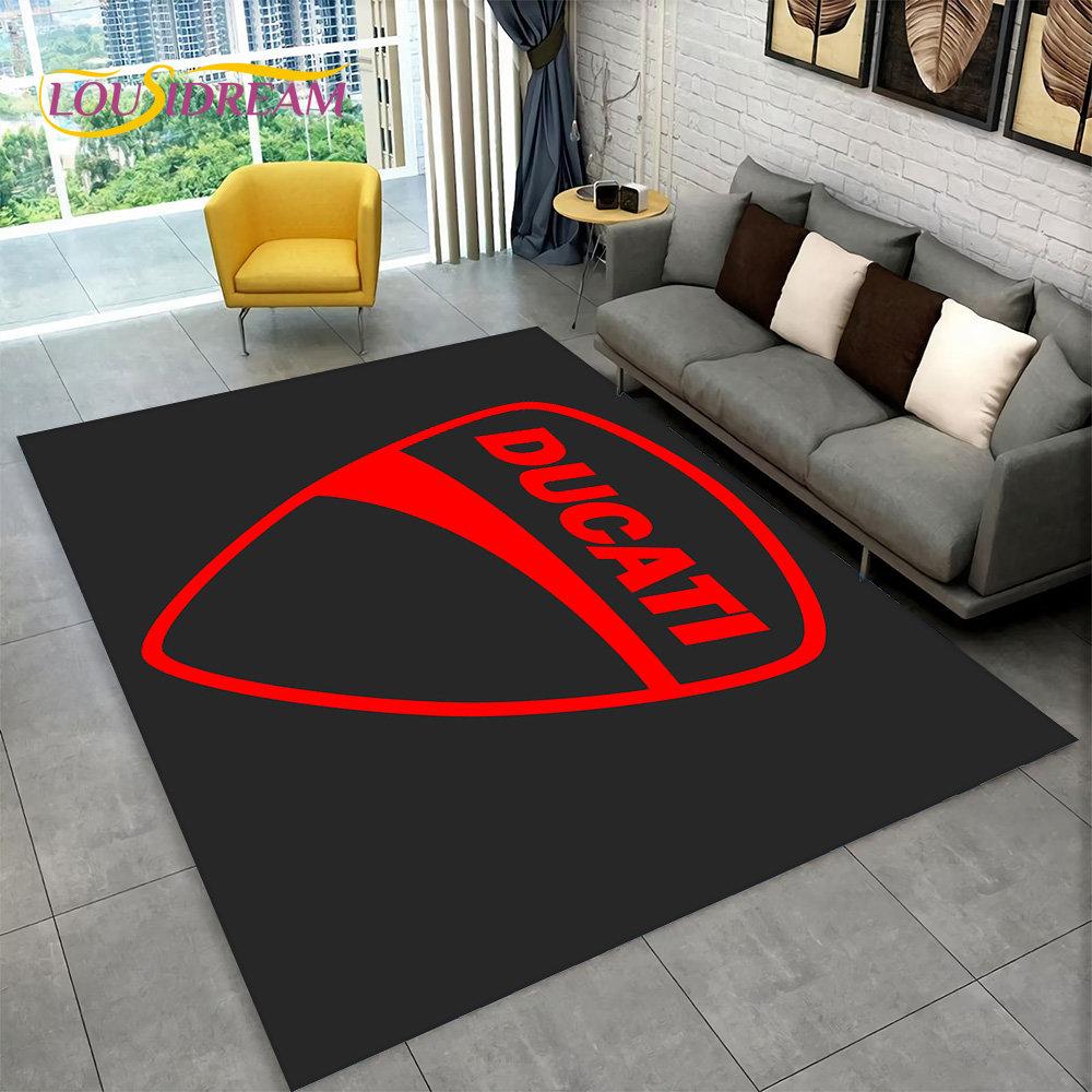 3D D-Ducati Pattern Area Rug Large,Carpet Rug for Living Room Bedroom Sofa Doormat Kitchen Decor,Kid Game Non-slip Floor Pad Mat