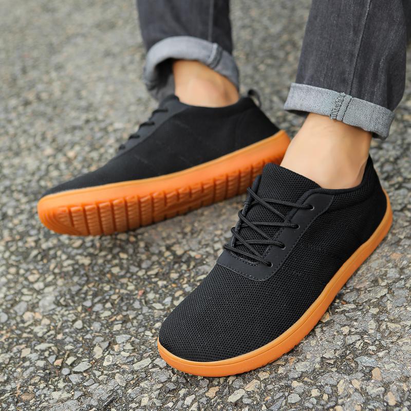 Wide Toe Casual Sports Shoes Breathable Mesh Gym Training Sneakers Light Elastic Fitness Flats Leisure Walking Shoes