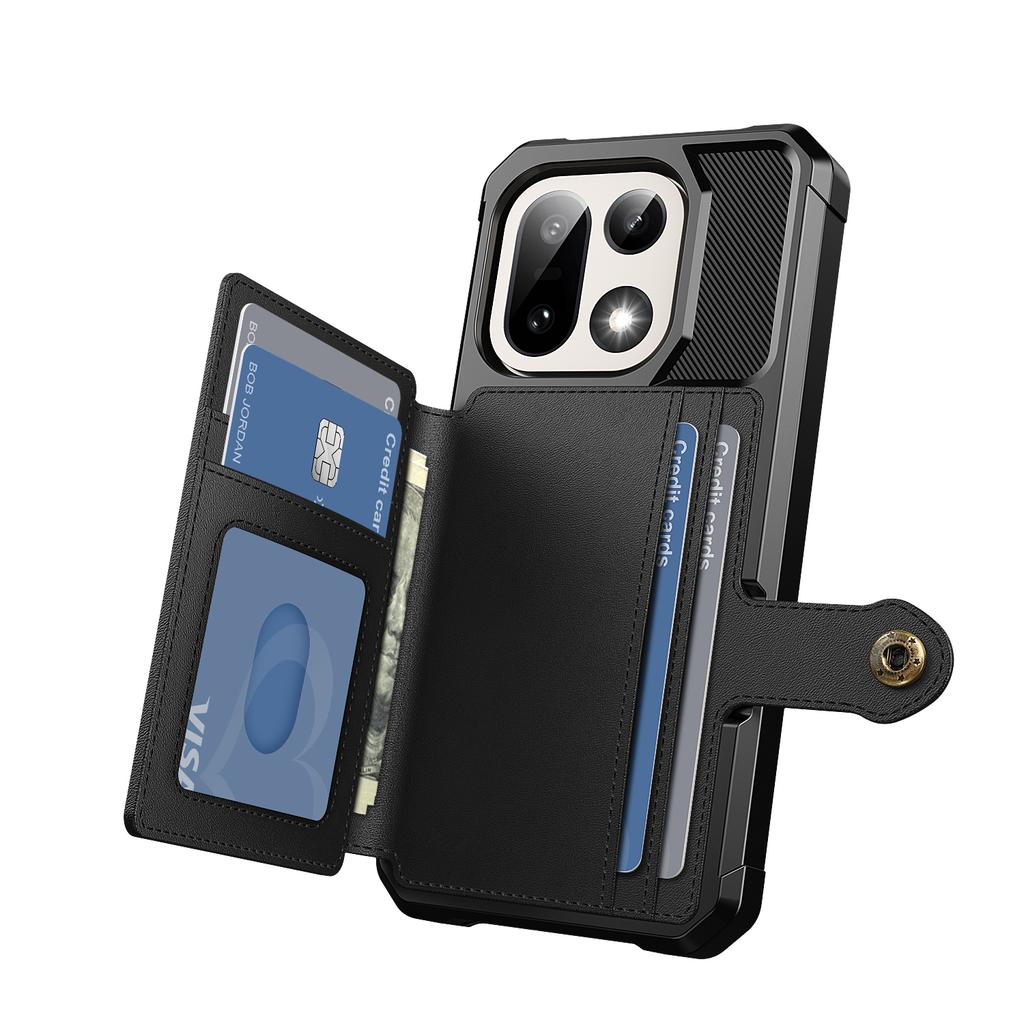 For OnePlus 15 5G Case with Card Holder PU Leather + TPU Phone Back Cover
